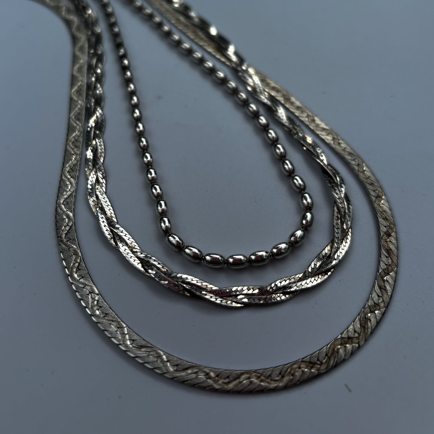 BRAIDED SILVER CHAIN